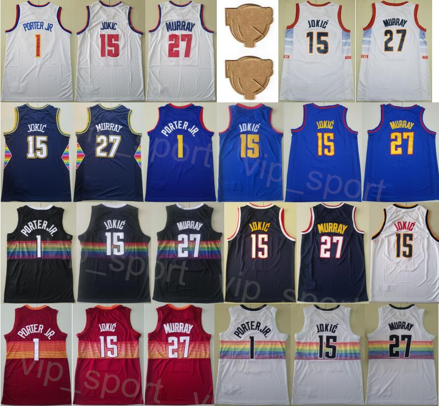 Men 2023 Finals Basketball Nikola 15 Jokics Jamal Murray Jersey 27 Michael Porter Jr 1 Earned City Navy Blue Red White Black Embroidery And Sewing Sport Good Quality
Men 2023 Finals Basketball Nikola 15 Jokics Jamal Murray Jersey 27 Michael Porter Jr 1 Earned City Navy Blue Red White Black Embroidery And Sewing Sport Good Quality