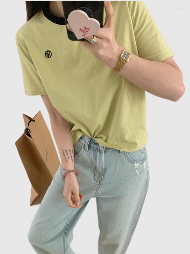 Women's T Shirts Cotton Contrast Crop Tee Top Women 2023 Summer Female Short Sleeve Round Neck Comfortable Soft Casual Basic Shirt Girls, Khaki 
Women's T Shirts Cotton Contrast Crop Tee Top Women 2023 Summer Female Short Sleeve Round Neck Comfortable Soft Casual Basic Shirt Girls, Khaki