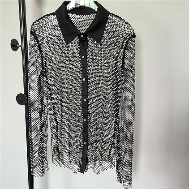 Women's Blouses Women Sheer Mesh Shirts Shiny Gemstones Beading Long Sleeve See Through Party Club Blouse Glitter Rhinestones Tops, Black
Women's Blouses Women Sheer Mesh Shirts Shiny Gemstones Beading Long Sleeve See Through Party Club Blouse Glitter Rhinestones Tops, Black