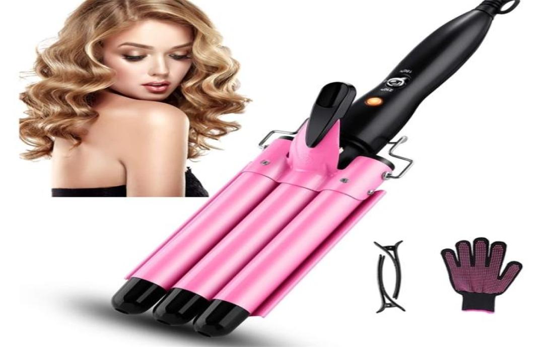 2032mm Hair Curler Triple Barrels Ceramic Curling Iron Professional Waver Tongs Styler Tools for All Types 2112245128911
2032mm Hair Curler Triple Barrels Ceramic Curling Iron Professional Waver Tongs Styler Tools for All Types 2112245128911