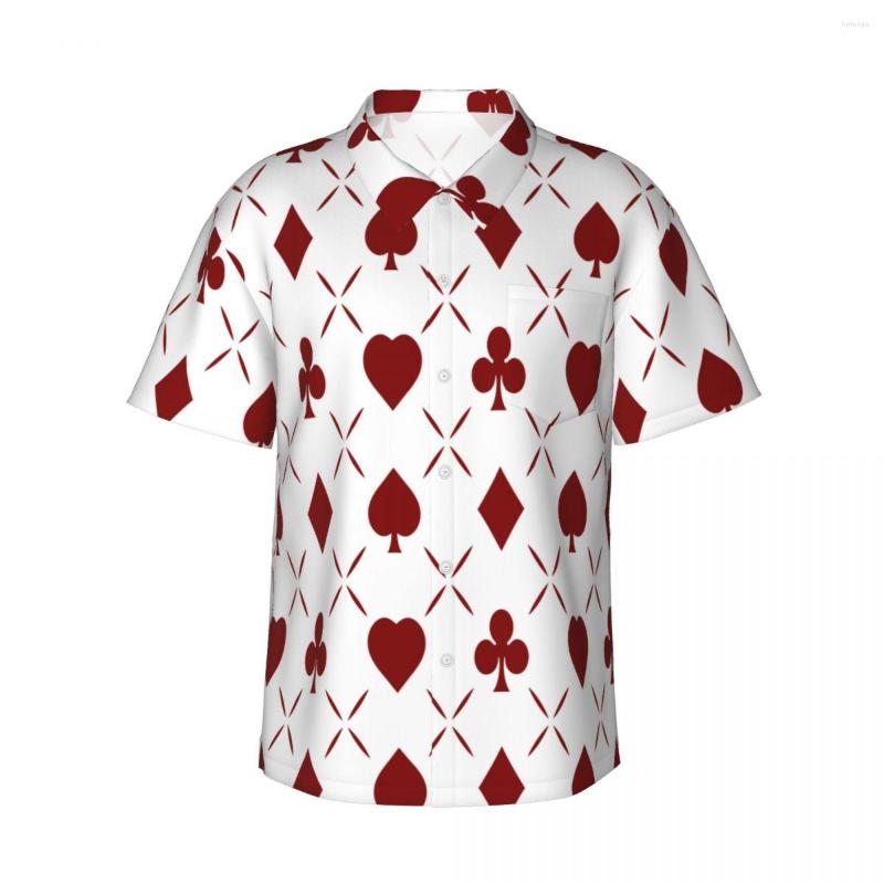Men' Casual Shirts Men' Short-sleeved Red Poker Hearts Clubs Spades And Diamonds Shirt Beach Clothes Personality Tops, Black
Men' Casual Shirts Men' Short-sleeved Red Poker Hearts Clubs Spades And Diamonds Shirt Beach Clothes Personality Tops, Black