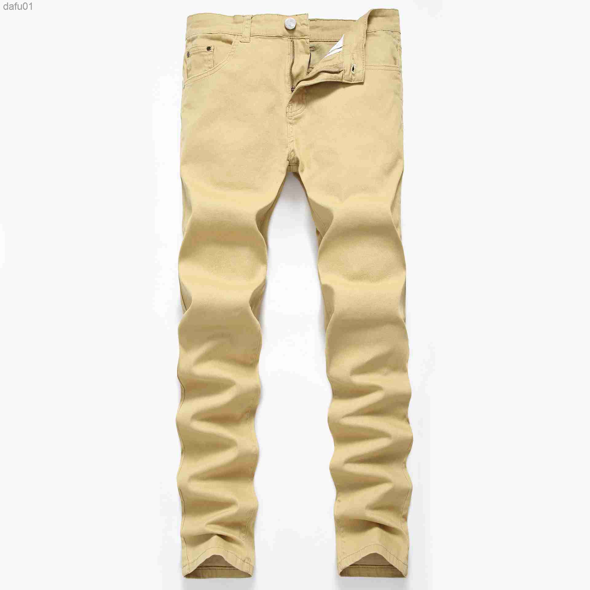 Men's Jeans Men Stretch Jeans Fashion White Denim Trousers For Male Spring And Autumn Retro Pants Casual Size 28-42 L230520