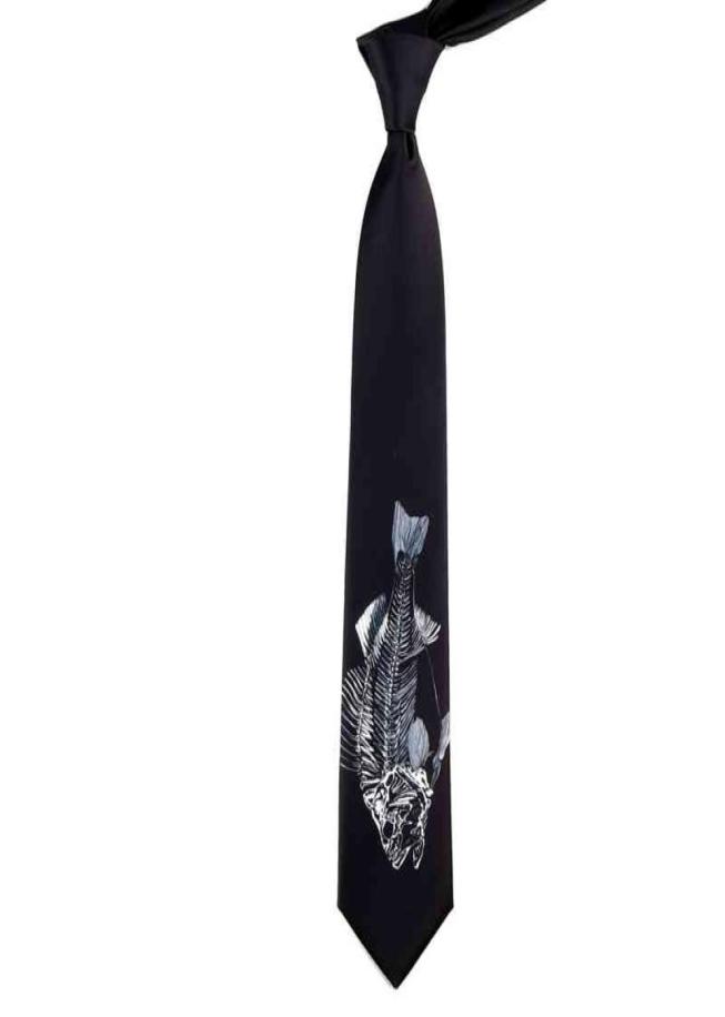 male men039s necktie Original design fun creative black fish bone print tie women retro casual trend personality5323075
male men039s necktie Original design fun creative black fish bone print tie women retro casual trend personality5323075