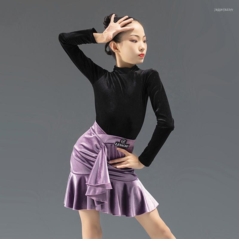 Stage Wear Kids Latin Dance Costume Girls Samba Rumba Dancing Velvet Leotard Skirt Outfit Autumn Tango ChaCha Competition Dancewear YS2379
Stage Wear Kids Latin Dance Costume Girls Samba Rumba Dancing Velvet Leotard Skirt Outfit Autumn Tango ChaCha Competition Dancewear YS2379