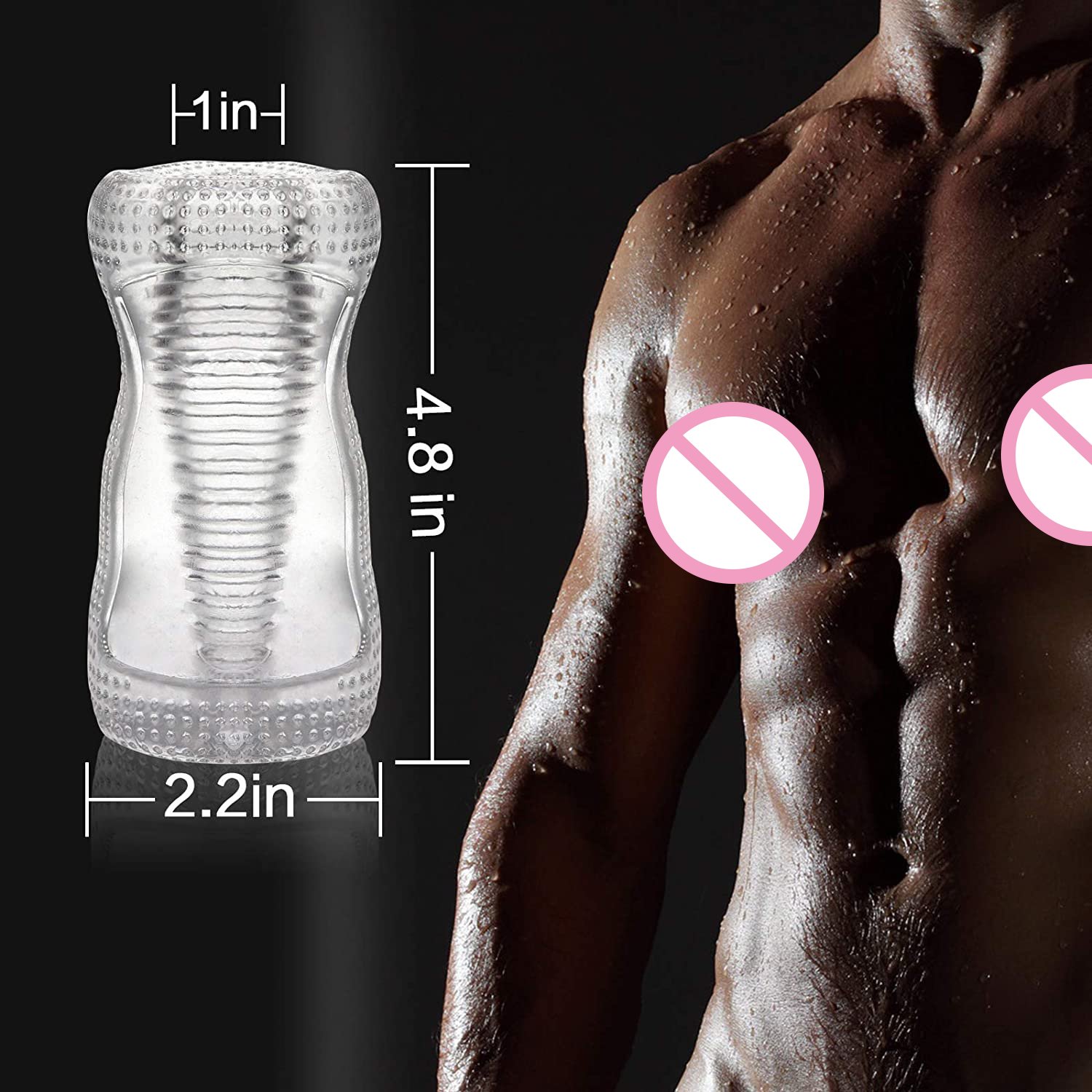 Masturbators Transparent Male Masturbation Cup Masturbation Massager Pussy Crystal Vagina Oral Sleep Stroker Portable Male Sex Toy 230524