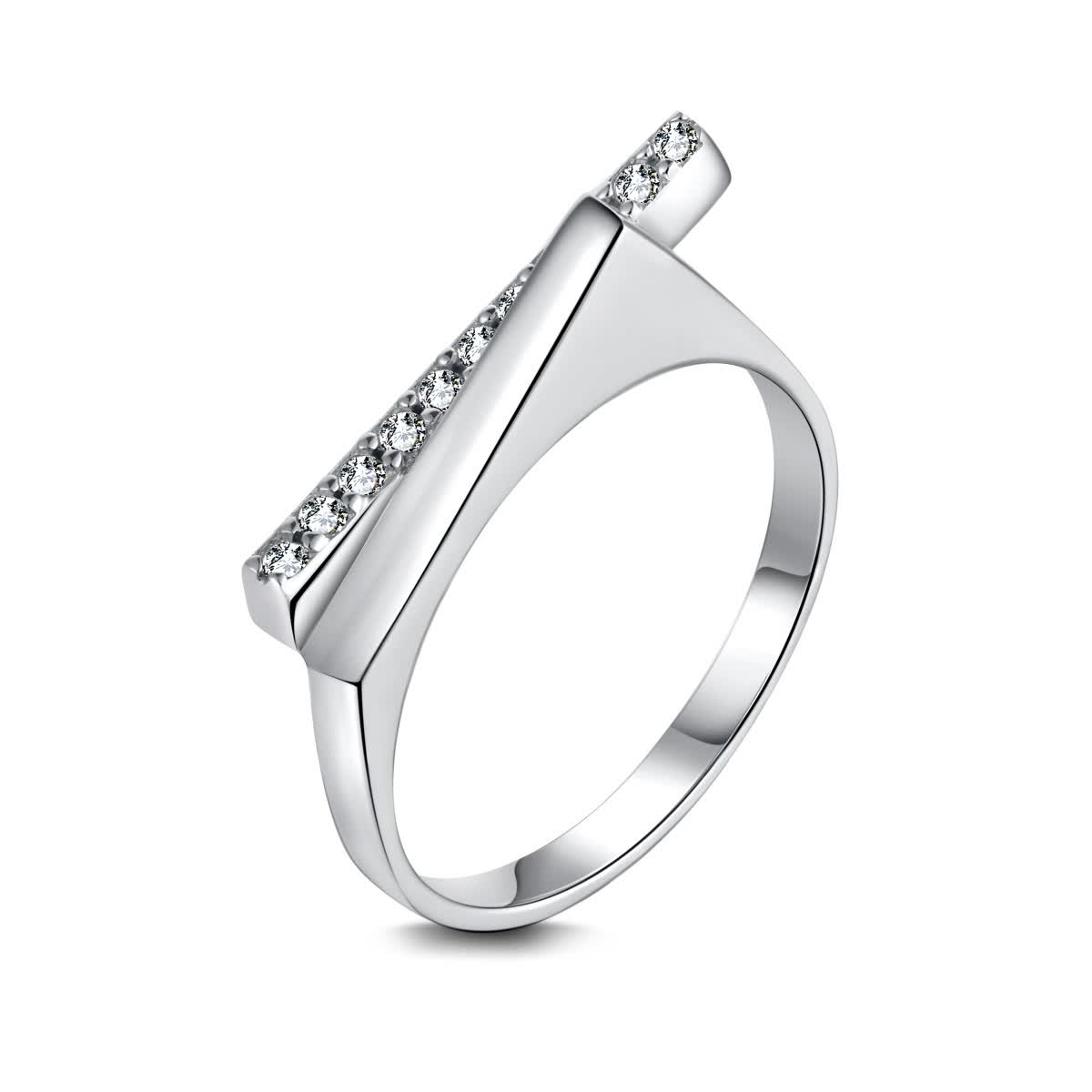 GemKing DY120678 Trendy Design 925 Sterling Silver Rhodium Plated Stackable 5A Cubic Zirconia Irregular Minimalist Wedding Engagement Ring
GemKing DY120678 Trendy Design 925 Sterling Silver Rhodium Plated Stackable 5A Cubic Zirconia Irregular Minimalist Wedding Engagement Ring