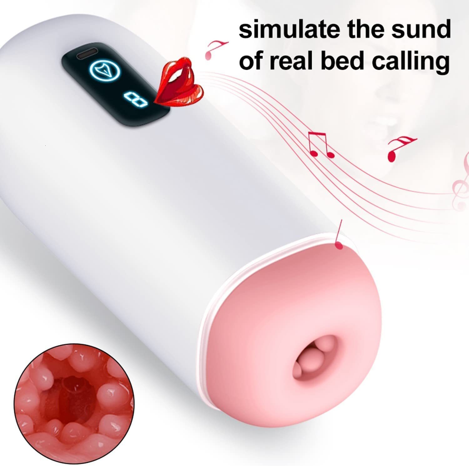 Masturbators Home>Product Center>Fully automatic male masturbator>Strong vibration digital oral sex machine 230524