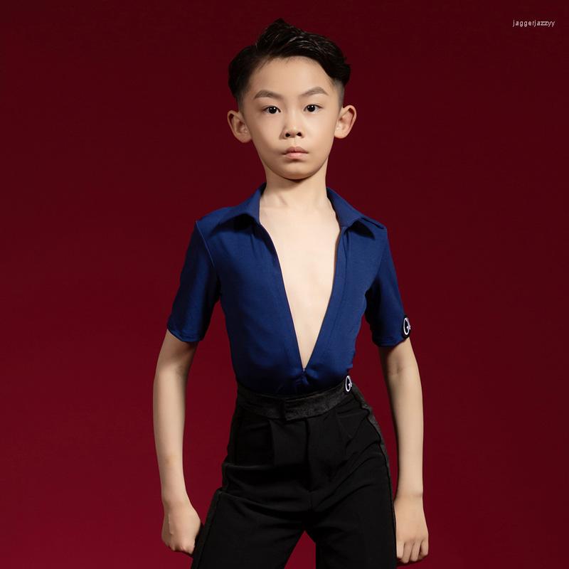 Stage Wear Latin Dance Tops For Boys Summer Ballroom Practice Salsa Dancing Outfit Performance Costume V-neck Tap Shirt DL7917, Only bodysuit
Stage Wear Latin Dance Tops For Boys Summer Ballroom Practice Salsa Dancing Outfit Performance Costume V-neck Tap Shirt DL7917, Only bodysuit