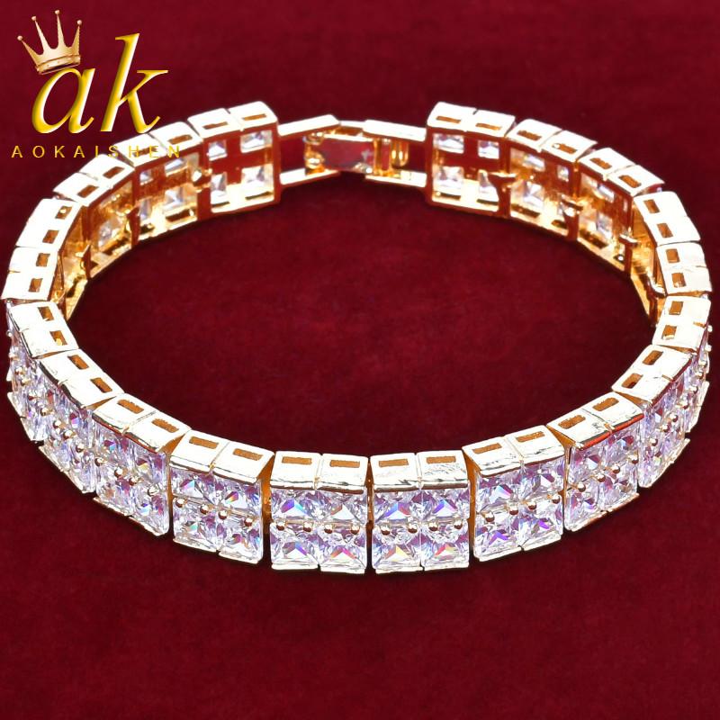Bangle Aokaishen Baguette Tennis Bracelet 8 inch Iced Out for Men Real Gold Plated Hip Hop Jewelry
Bangle Aokaishen Baguette Tennis Bracelet 8 inch Iced Out for Men Real Gold Plated Hip Hop Jewelry