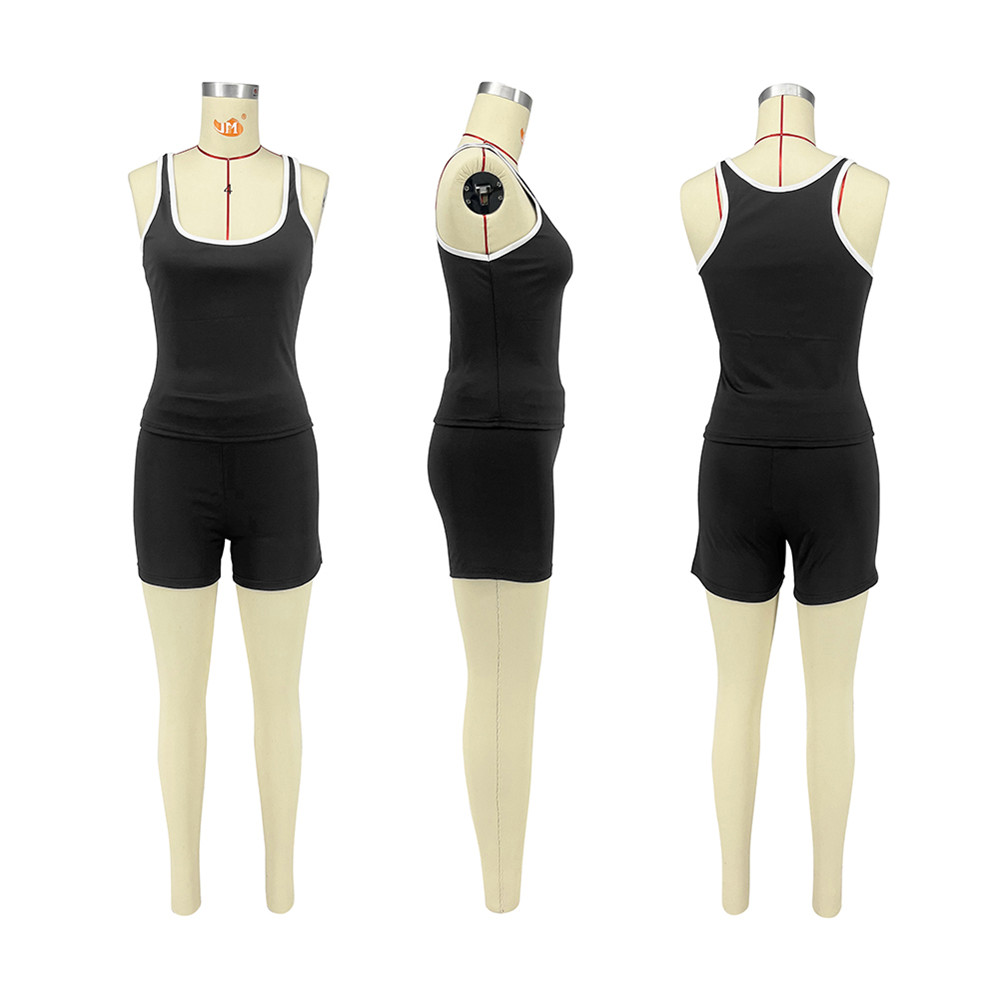 Designer Tracksuits Summer Outfits Women Two Piece Sets Sleeveless Tank Top and Shorts Matching Sets Casual Solid Sportswear Jogger suits Wholesale Cl