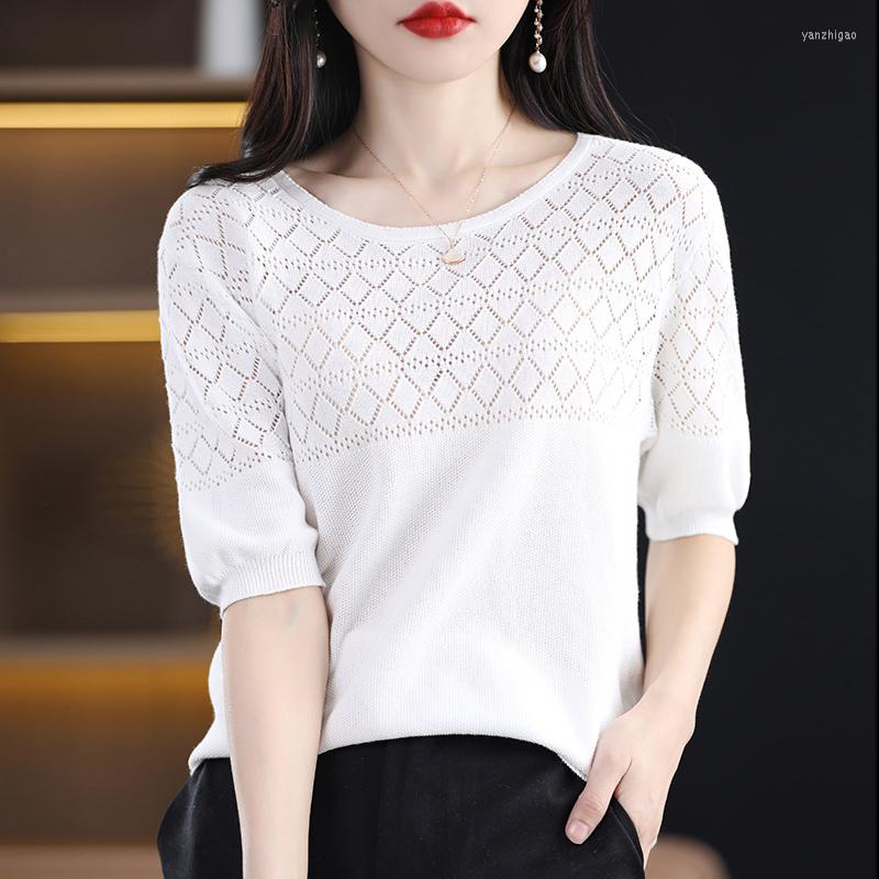 Women's T Shirts Summer Thin Woman's Tees Long Sleeve O-Neck T-Shirt Hollow Top Cool Ventilation Jumper Female Pullover Cotton Knitted, Black
Women's T Shirts Summer Thin Woman's Tees Long Sleeve O-Neck T-Shirt Hollow Top Cool Ventilation Jumper Female Pullover Cotton Knitted, Black
