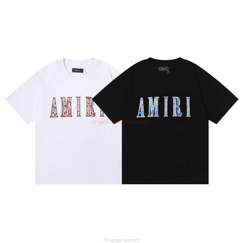 Designer Fashion Clothing Amires Tees Am Tshirt Summer Trendy Amies Cashew Flower Print Highquality Pure Cotton Double Yarn Short Sleeved Tshirt for Men Womens Casu, White
Designer Fashion Clothing Amires Tees Am Tshirt Summer Trendy Amies Cashew Flower Print Highquality Pure Cotton Double Yarn Short Sleeved Tshirt for Men Womens Casu, White