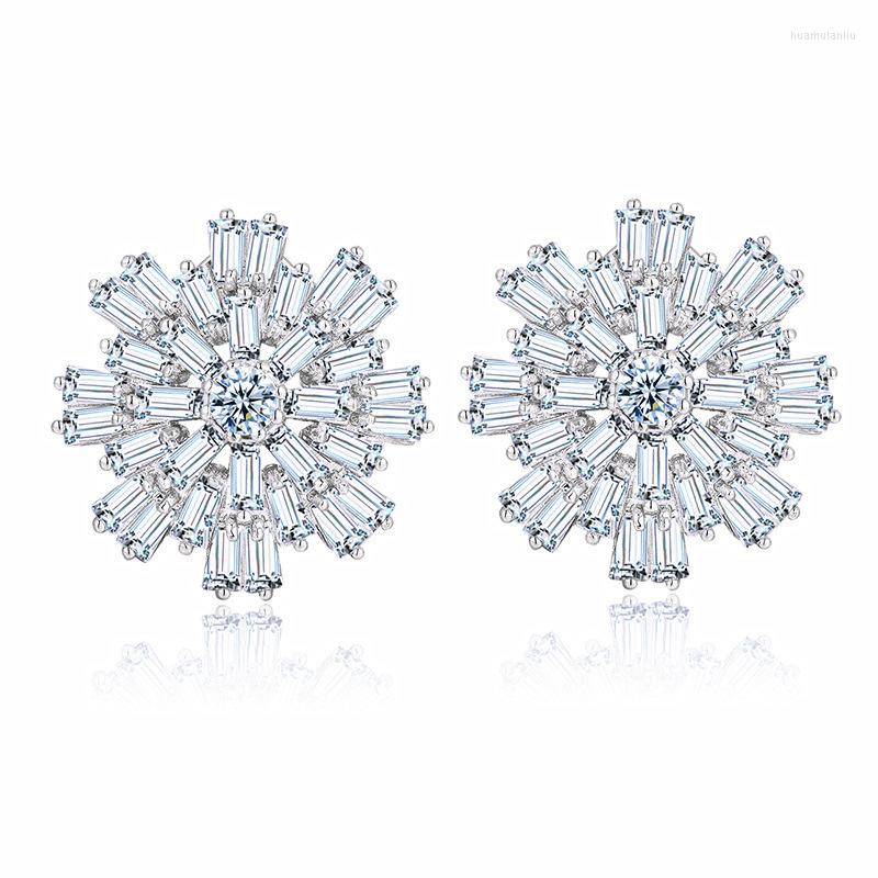 Dangle Earrings Glowing CZ Jewelry Silver Color Snowflake Cubic Zirconia Stone Light Blue Crystal Big Stud For Women
Dangle Earrings Glowing CZ Jewelry Silver Color Snowflake Cubic Zirconia Stone Light Blue Crystal Big Stud For Women
