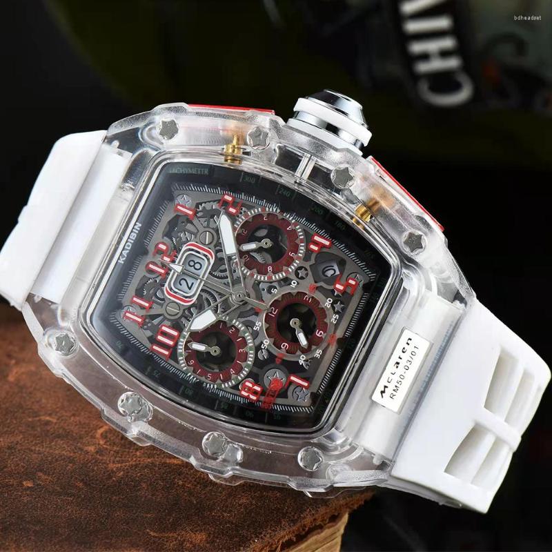 Wristwatches Casual Sports Watch For Men Hip Hop Tonneau Clock Male White Transparent Case Quartz Movement Creative Wristwatch Reloj Hombre, Green
Wristwatches Casual Sports Watch For Men Hip Hop Tonneau Clock Male White Transparent Case Quartz Movement Creative Wristwatch Reloj Hombre, Green