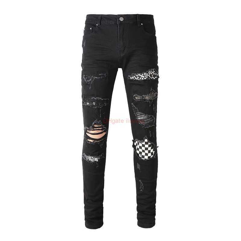 Designer Clothing Amires Jeans Denim Pants High Street Fashion Amies Hole Slim Fit Hot Diamond Patch Elastic Black Checker Jeans Mens Slp Feet Pants Distressed Rippe
Designer Clothing Amires Jeans Denim Pants High Street Fashion Amies Hole Slim Fit Hot Diamond Patch Elastic Black Checker Jeans Mens Slp Feet Pants Distressed Rippe
