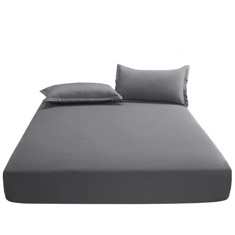 Bedding sets 100% Cotton Fitted Sheet with Elastic Bands Non Slip Adjustable Mattress Covers for Single Double King Queen Bed 140160200cm 230531