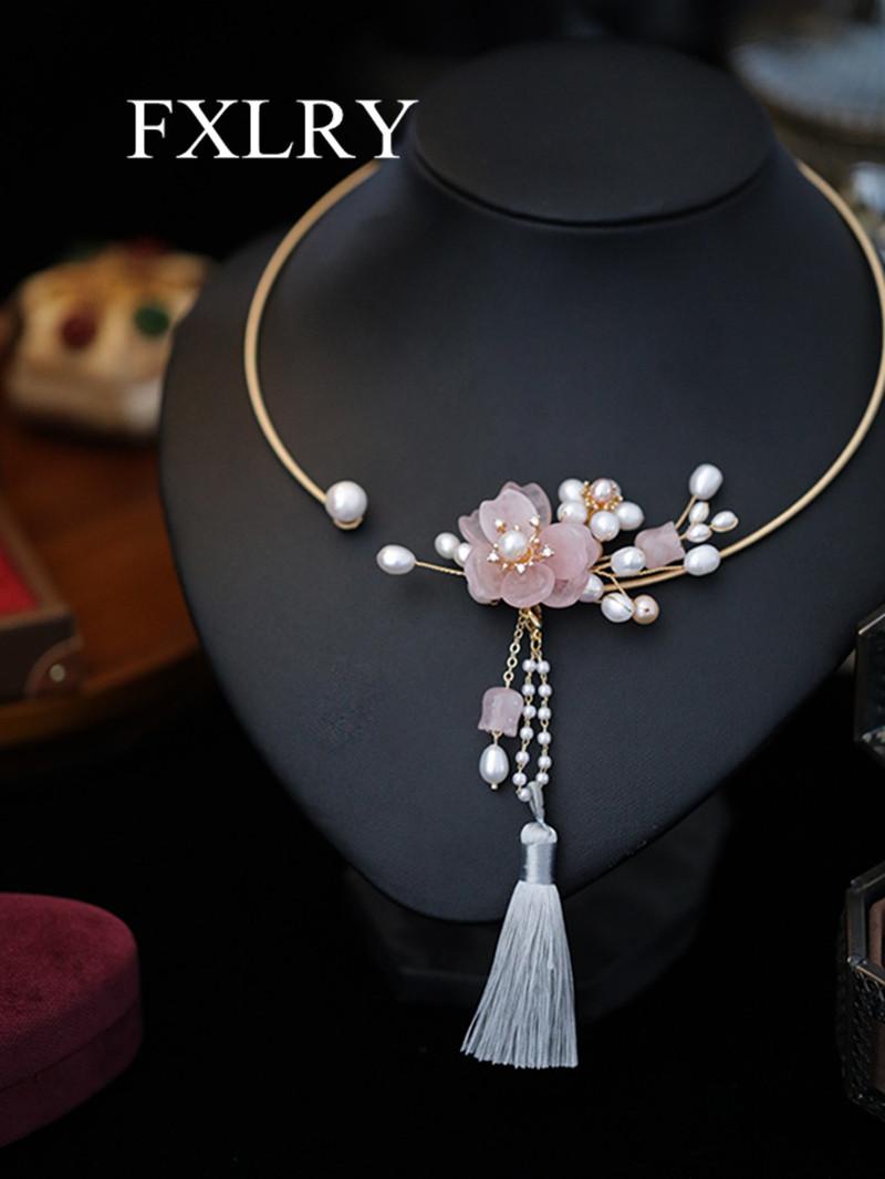Necklaces FXLRY Original Handmade Natural Freshwater Pearl Elegant Flower Choker Necklace For Women Bridal Wedding Jewelry
Necklaces FXLRY Original Handmade Natural Freshwater Pearl Elegant Flower Choker Necklace For Women Bridal Wedding Jewelry