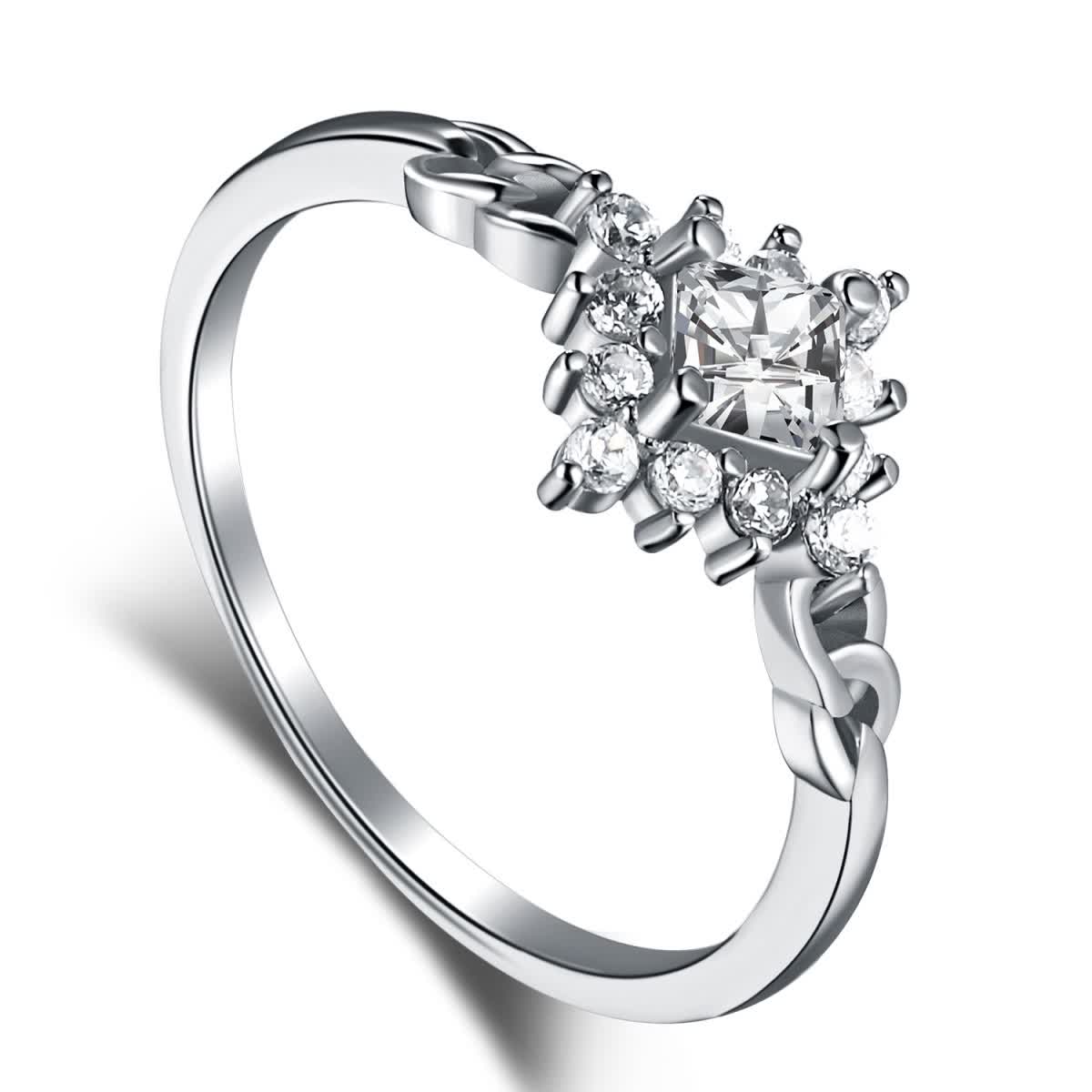 GemKing NE120274 trendy stacker minimalist simple cubic zircon stone rhombus flower shiny diamond sterling silver cluster ring
GemKing NE120274 trendy stacker minimalist simple cubic zircon stone rhombus flower shiny diamond sterling silver cluster ring