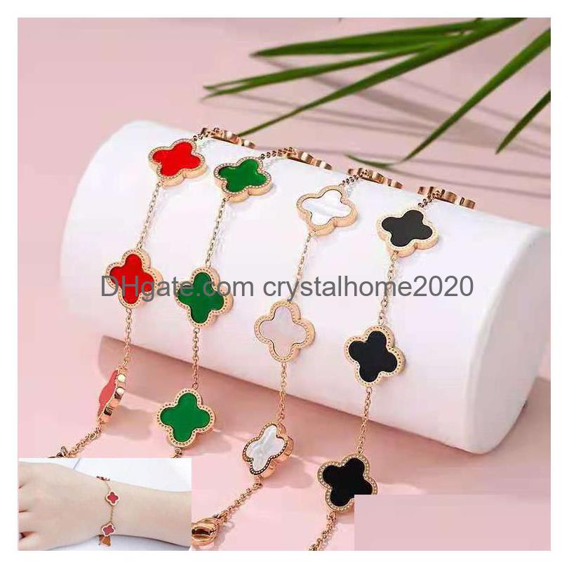 Charm Bracelets Designer Classic Lucky Bracelet 18K White Gold Plated Ladies And Girls Valentines Day Mothers Engagement Jewelry 202 Dhc9F
Charm Bracelets Designer Classic Lucky Bracelet 18K White Gold Plated Ladies And Girls Valentines Day Mothers Engagement Jewelry 202 Dhc9F