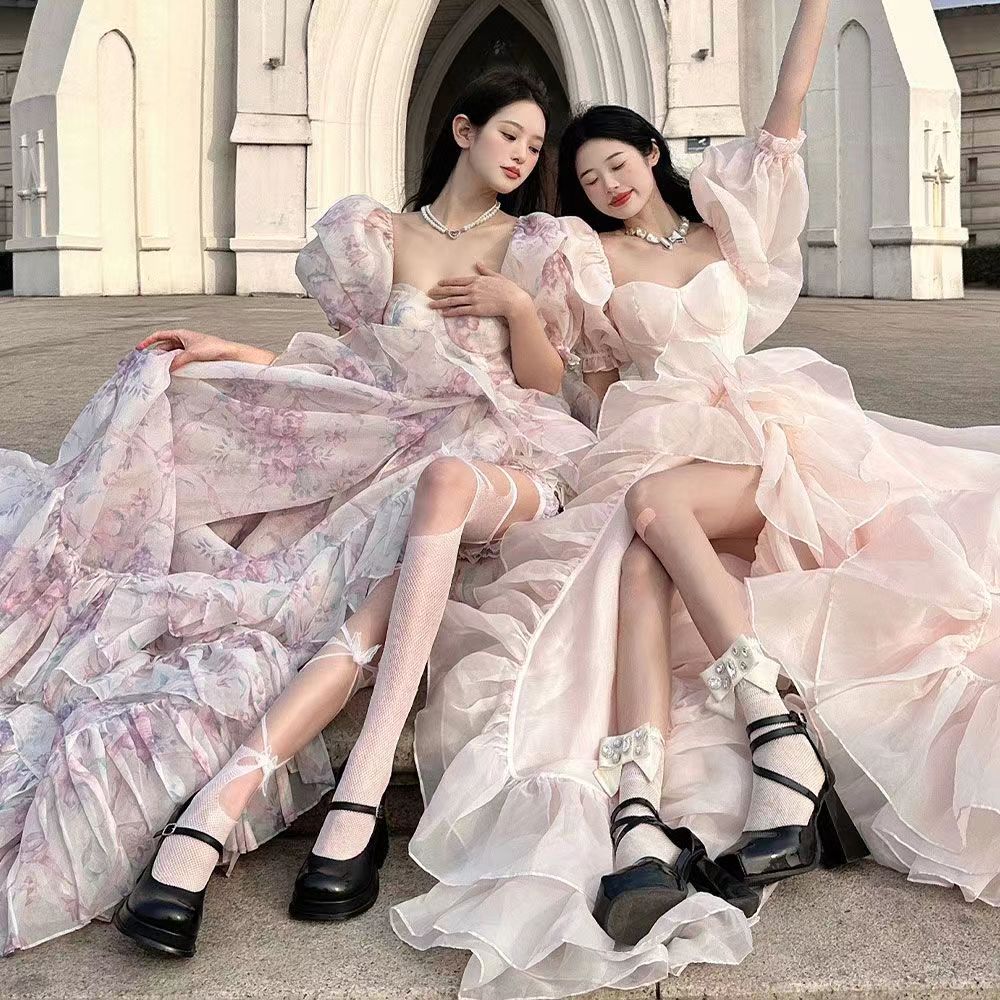 Light Pink Bubble Sleeve Dress 2023 New Sweet and Spicy Style Fried Street Split Big Trail Dress
Light Pink Bubble Sleeve Dress 2023 New Sweet and Spicy Style Fried Street Split Big Trail Dress