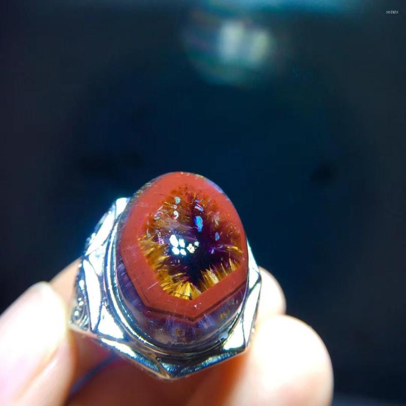 Cluster Rings Natural Cacoxenite Red Auralite 23 Adjustable Ring Women Men 21/14.1mm Gold Rutilated Quartz Oval Jewelry
Cluster Rings Natural Cacoxenite Red Auralite 23 Adjustable Ring Women Men 21/14.1mm Gold Rutilated Quartz Oval Jewelry