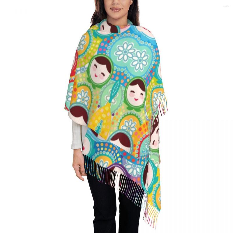 Scarves Ladies Large Russian Dolls Matryoshka Women Winter Soft Warm Tassel Shawl Wrap Russia Babushka Pattern Folk Art Scarf
Scarves Ladies Large Russian Dolls Matryoshka Women Winter Soft Warm Tassel Shawl Wrap Russia Babushka Pattern Folk Art Scarf