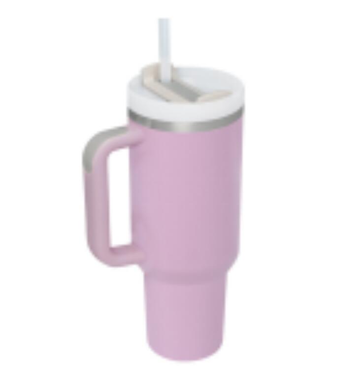 US Stock Tyla Tyger 40oz TUMBLER Love Shack Fancy Christmas Limited Mug Stainless Steel Tumbler with Bow Silicone Handle Lid and Straw Cups Mugs 0509W