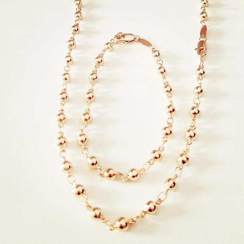 Necklace Earrings Set 4 MM Wide Cute Ball Link Women Bracelet/Necklace 585 Gold Color Wedding Jewelry Beads, Picture shown
Necklace Earrings Set 4 MM Wide Cute Ball Link Women Bracelet/Necklace 585 Gold Color Wedding Jewelry Beads, Picture shown