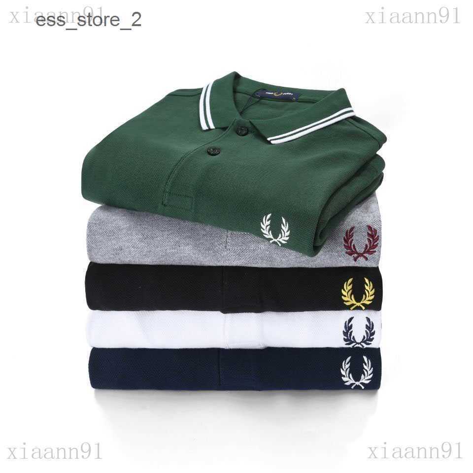 

New Designer Fashion Luxury Fred Perry Classic Polo Shirt Summer English Cotton Crescent Embroidery Casual Business T-shirt V5G8 hot selling