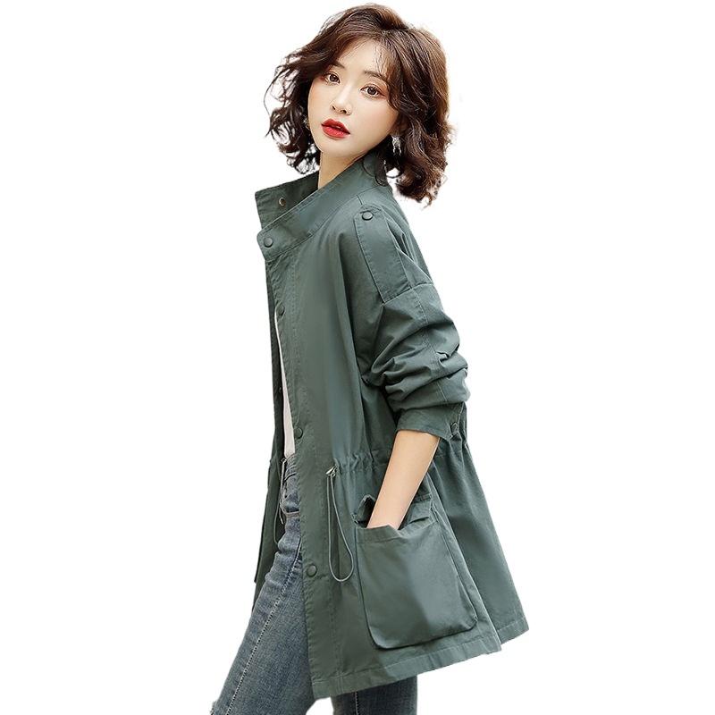 Women's Wool & Blends Collar Ladies Stand-up Jacket Spring And Autumn Korean Style Wild Loose Fashion Windbreaker, Gray
Women's Wool & Blends Collar Ladies Stand-up Jacket Spring And Autumn Korean Style Wild Loose Fashion Windbreaker, Gray