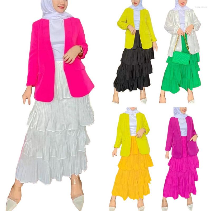 Ethnic Clothing Fashion Ruffles Layered Muslim Women Long Maxi Skirt High Waist Elastic Skirts Dubai Bottoms Islamic Dress Solid Color
Ethnic Clothing Fashion Ruffles Layered Muslim Women Long Maxi Skirt High Waist Elastic Skirts Dubai Bottoms Islamic Dress Solid Color