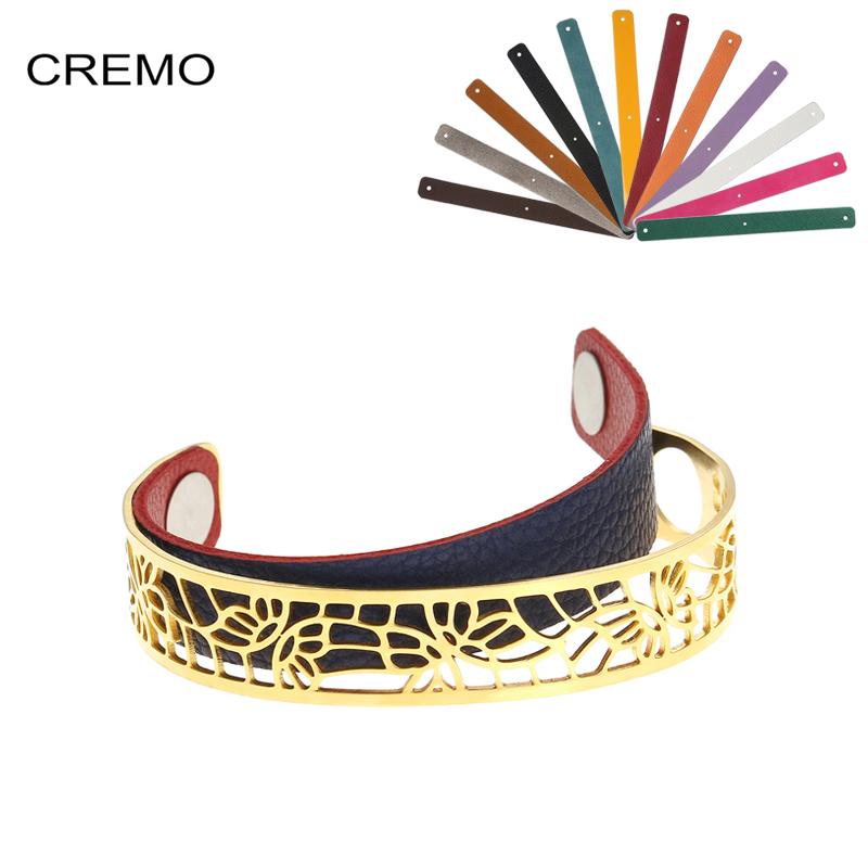 Bangle Cremo 14mm Gold Stainless Steel Cuff Leather Bracelets Bangle For Women Pulseiras Jewelry gift Send leather Bracelet
Bangle Cremo 14mm Gold Stainless Steel Cuff Leather Bracelets Bangle For Women Pulseiras Jewelry gift Send leather Bracelet