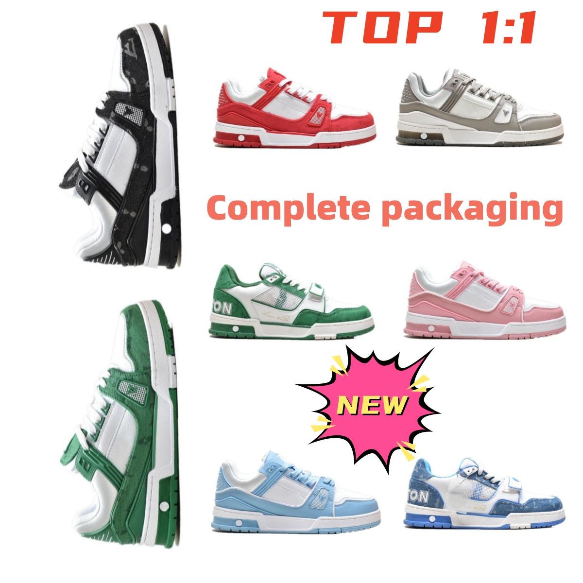 TOP Designer shoes Trainer Sneaker Virgil Casual Shoes Calfskin Leather Abloh Black White Green Red Blue Leather Overlays Platform Low woman man Sneakers Size 36-46
TOP Designer shoes Trainer Sneaker Virgil Casual Shoes Calfskin Leather Abloh Black White Green Red Blue Leather Overlays Platform Low woman man Sneakers Size 36-46