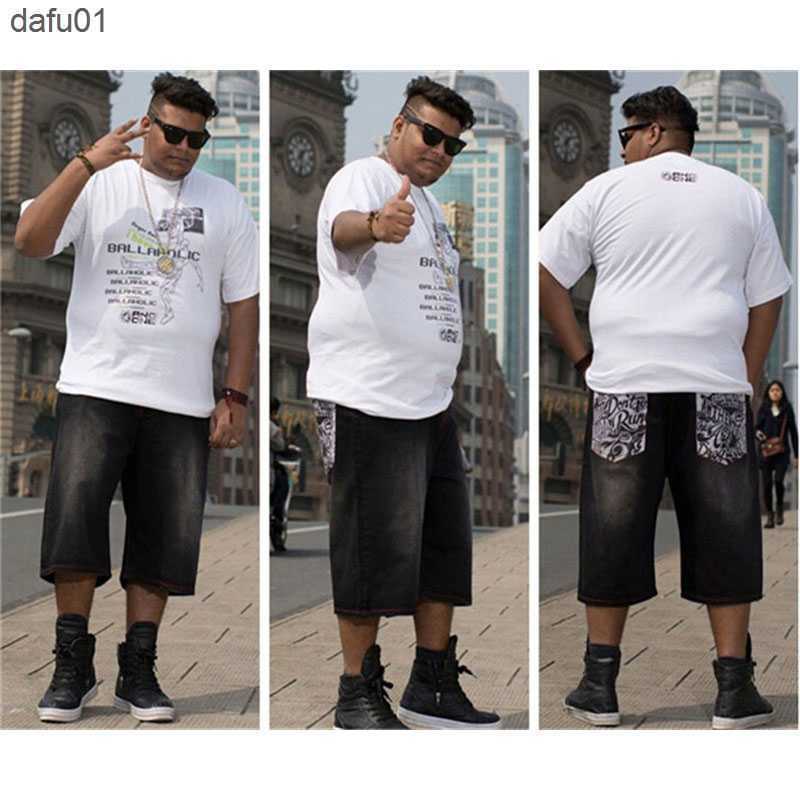 Men's Jeans Mens Shorts Plus Size 30-46 100% Cotton Baggy Jeans Shorts Men Leisure Denim For Big And Tall Men Jogger Size 46 L230520 L230520