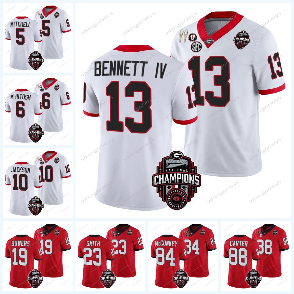Georgia Football Jersey 2023 National Champions Jersey Stetson Bennett IV Milton Kenny McIntosh Edwards Ladd McConkey Mitchell Starks Tykee Smith Jalen Carter, Red
Georgia Football Jersey 2023 National Champions Jersey Stetson Bennett IV Milton Kenny McIntosh Edwards Ladd McConkey Mitchell Starks Tykee Smith Jalen Carter, Red