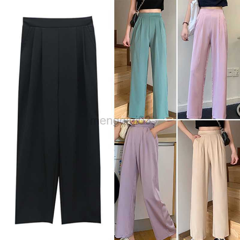 Women's Jeans Spring Summer Straight Wide Leg Pants Korean Style Loose High Waist Casual Trousers Solid Office Straight Pants Harajuku Pants Y23