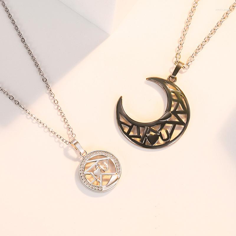Pendant Necklaces Selling Silver Color Sun Moon Day And Night Black White Couple Necklace Gift 32132
Pendant Necklaces Selling Silver Color Sun Moon Day And Night Black White Couple Necklace Gift 32132