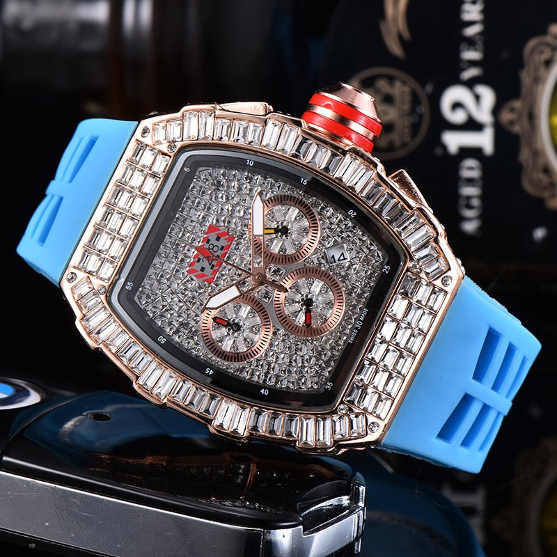 3A666Manufacturers Supply Six-Pin Running Small Seconds Square Diamond Barrel-Shaped Diamond Men's Business Fashion European and American Style Quartz, Black
3A666Manufacturers Supply Six-Pin Running Small Seconds Square Diamond Barrel-Shaped Diamond Men's Business Fashion European and American Style Quartz, Black