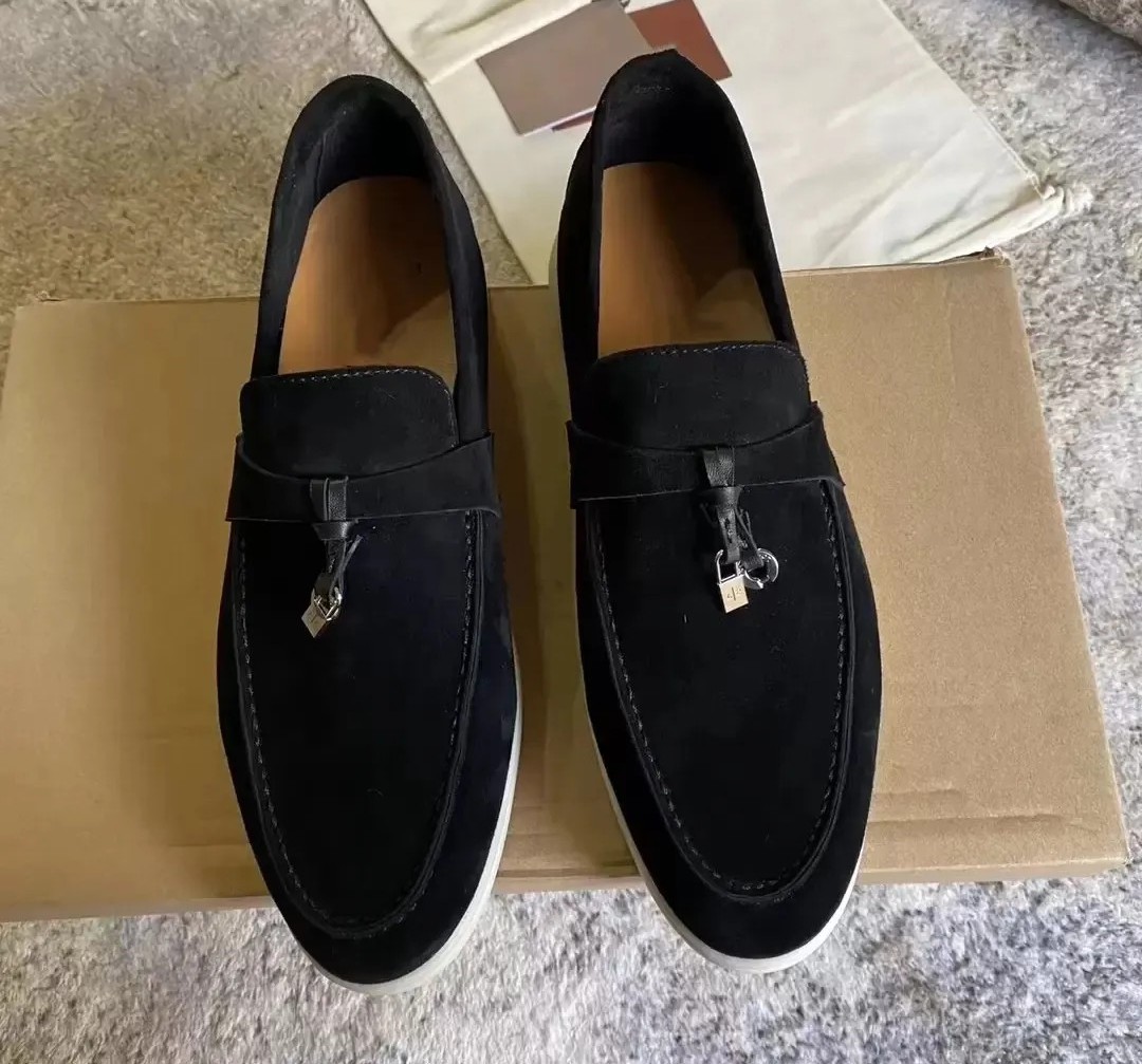 High Quality LP autumn Summer sheepskin shoes Men women's soft sole Causal comfortable Walk leather suede Slip On loafers Loro Pianas Men
High Quality LP autumn Summer sheepskin shoes Men women's soft sole Causal comfortable Walk leather suede Slip On loafers Loro Pianas Men