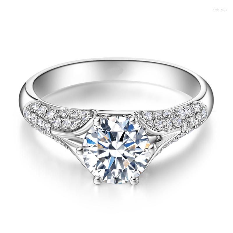 Cluster Rings 14K Au585 White Gold Ring Women Wedding Anniversary Engagement Party CROWN 6 Claw Round Moissanite Diamond Elegant Trendy
Cluster Rings 14K Au585 White Gold Ring Women Wedding Anniversary Engagement Party CROWN 6 Claw Round Moissanite Diamond Elegant Trendy