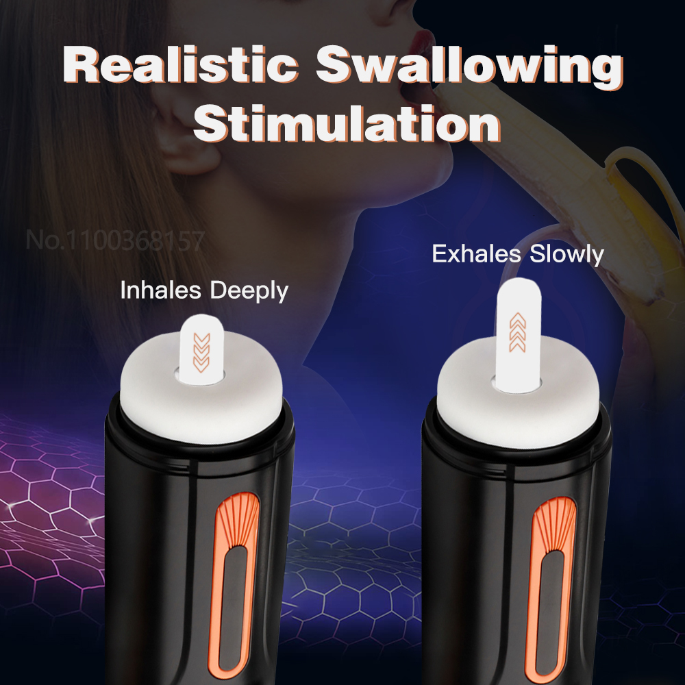 Masturbators Male Masturbator Automatic With 10 Powerful Vibrating Thrusting Sucking Masturbation Cup Real Vaginal Sex Toy for Men 230524