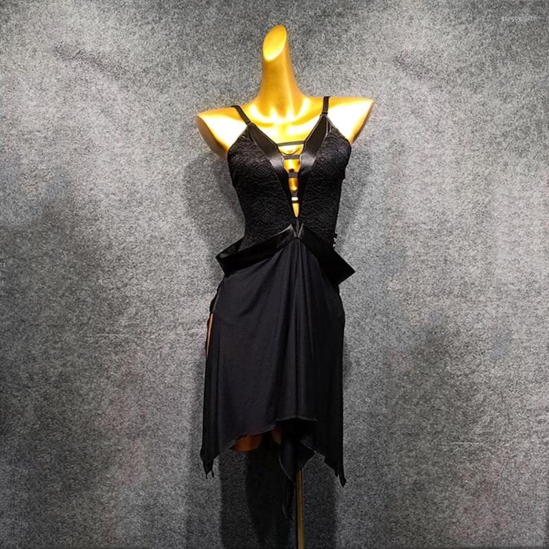 Stage Wear 2023 Deep V Neck Bare Back Sleeveless Lace Latin Dance Dress Dancing Performance Women Ballroom Samba Tango, Black
Stage Wear 2023 Deep V Neck Bare Back Sleeveless Lace Latin Dance Dress Dancing Performance Women Ballroom Samba Tango, Black