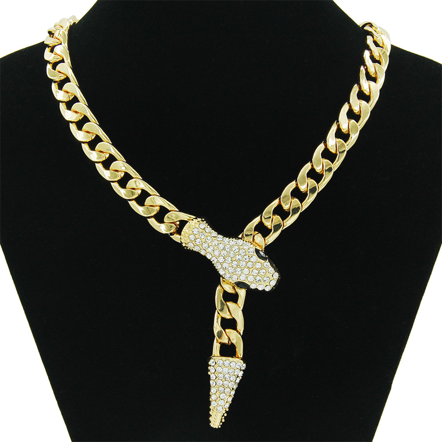 necklace for mens chain cuban link gold chains iced out jewelry Cuban Chain Light Luxury Short Full Diamond Snake Head Magnetic Buckle Necklace
necklace for mens chain cuban link gold chains iced out jewelry Cuban Chain Light Luxury Short Full Diamond Snake Head Magnetic Buckle Necklace