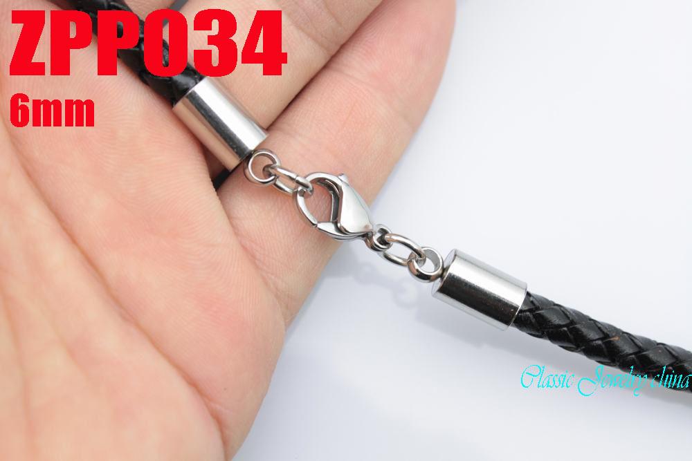 Necklaces 6mm black Real leather weaving necklace DIY stainless steel jewelry accessories 20pcs ZPP034
Necklaces 6mm black Real leather weaving necklace DIY stainless steel jewelry accessories 20pcs ZPP034