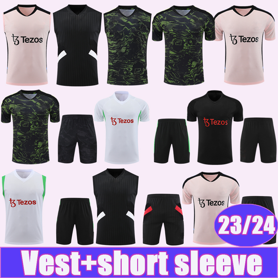 2023 2024 RASHFORD Training Wear Sleeveless Kit Soccer Jersey SANCHO CASEMIRO ERIKSEN MARTINEZ B. FERNANDES ANTONY Football Shirts Vest Uniforms, 418g6888 23 24 training wear tops