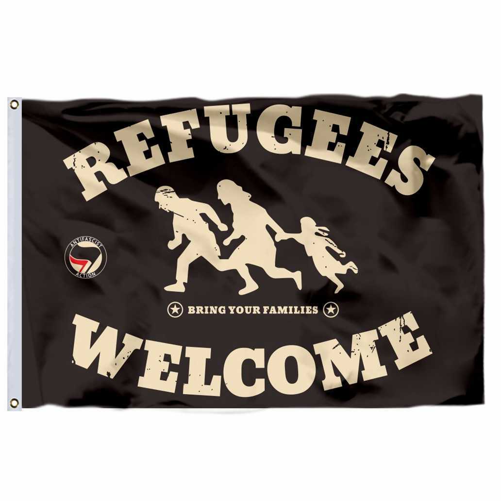 Banner Flags Banner Flags Anti-Fascist SMASH PATRIARCHY FEMINIST ACTION Flag 3X5ft 90X150cm 60x90cm 21x14cm REFUGEES WELGOME Banner w250318