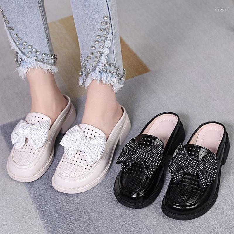 Slippers Women's Breathable 2023 Summer Genuine Leather Shoes British Casual Closed Toe Half Girl, Black
Slippers Women's Breathable 2023 Summer Genuine Leather Shoes British Casual Closed Toe Half Girl, Black