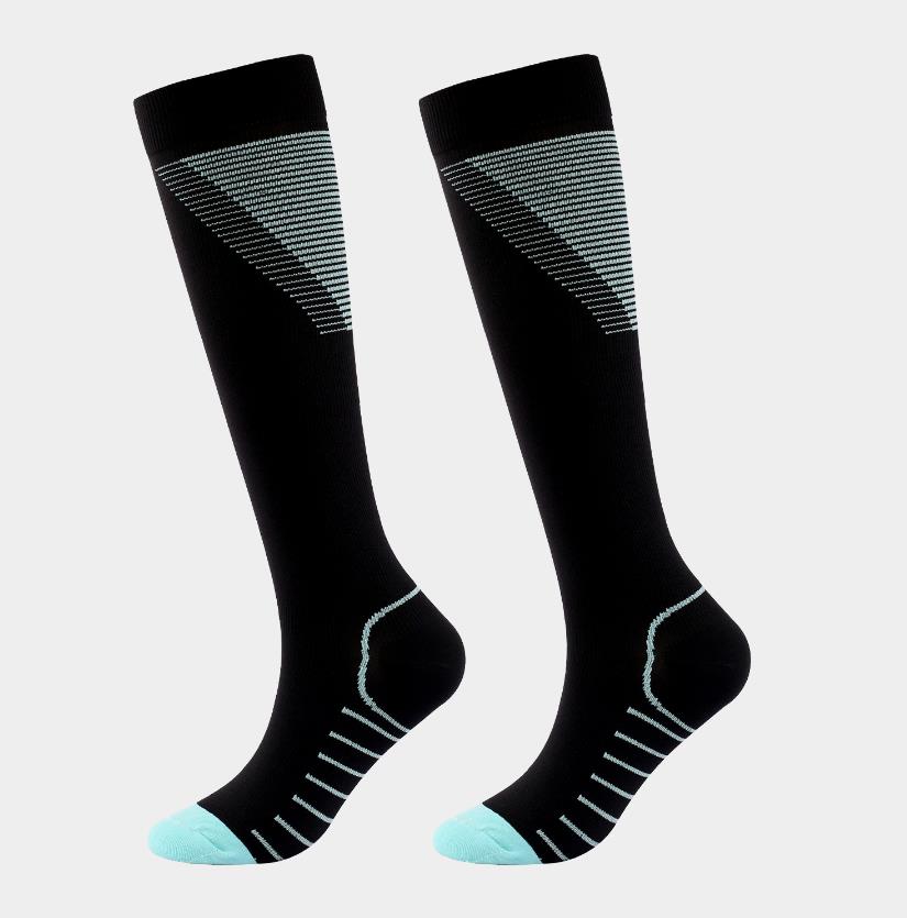 Women's Men's Compression Knee High Socks Sports Soccer Energizing Comfort Fatigue Relief Stretch Stripes Stockings S/M L/XL