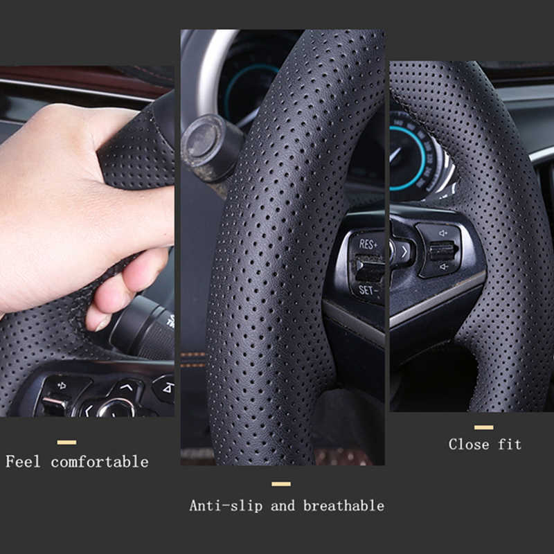 Steering Wheel Covers Customize DIY Micro Fiber Leather Car Steering Wheel Cover For BMW 523 530 523li 525 520li 535 545i E60 Car Interior G230524 G23