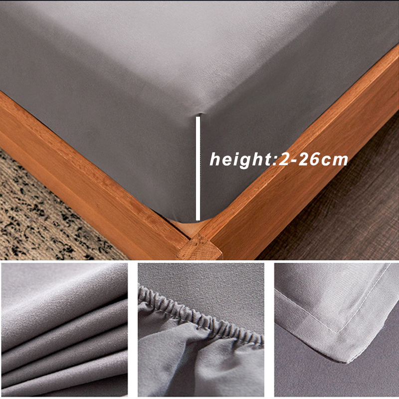 Bedding sets 100% Cotton Fitted Sheet with Elastic Bands Non Slip Adjustable Mattress Covers for Single Double King Queen Bed 140160200cm 230531